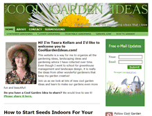 Tablet Screenshot of coolgardenideas.com